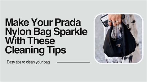 cleaning prada nylon|how to wash nylon bag.